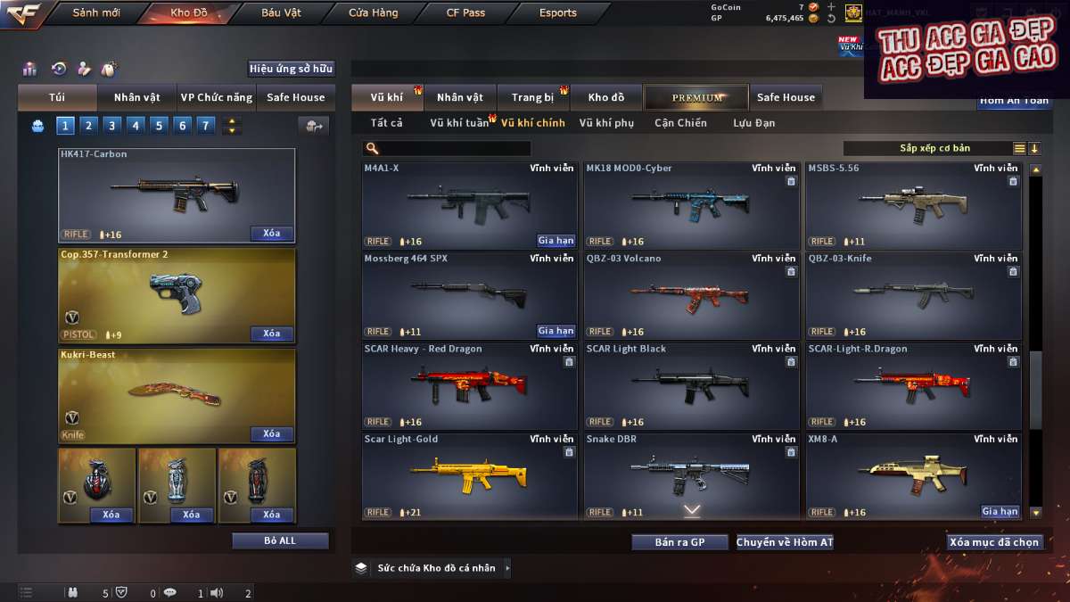 shop acc cf uy tin gia re